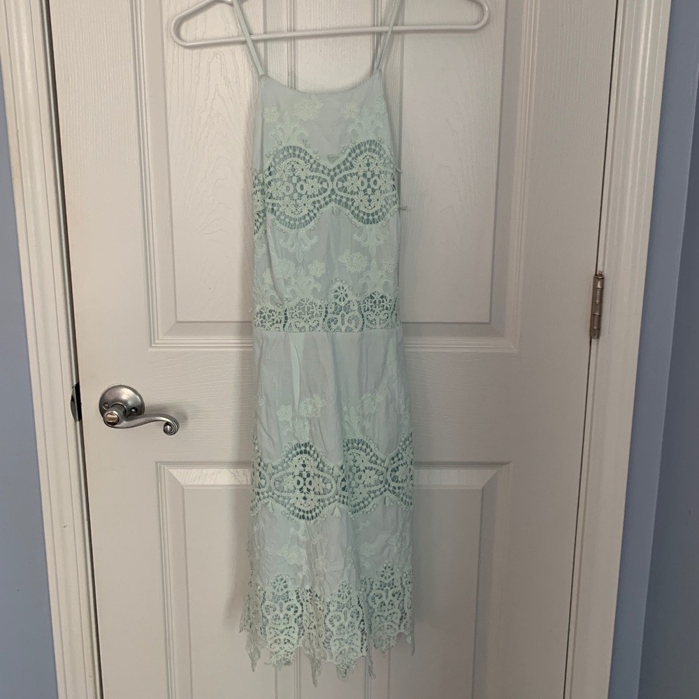 Seafoam sundress. Great for showers.